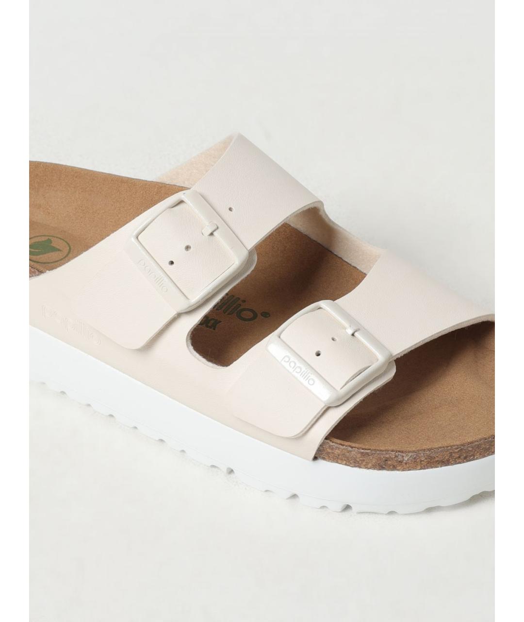 BIRKENSTOCK Белые шлепанцы, фото 4