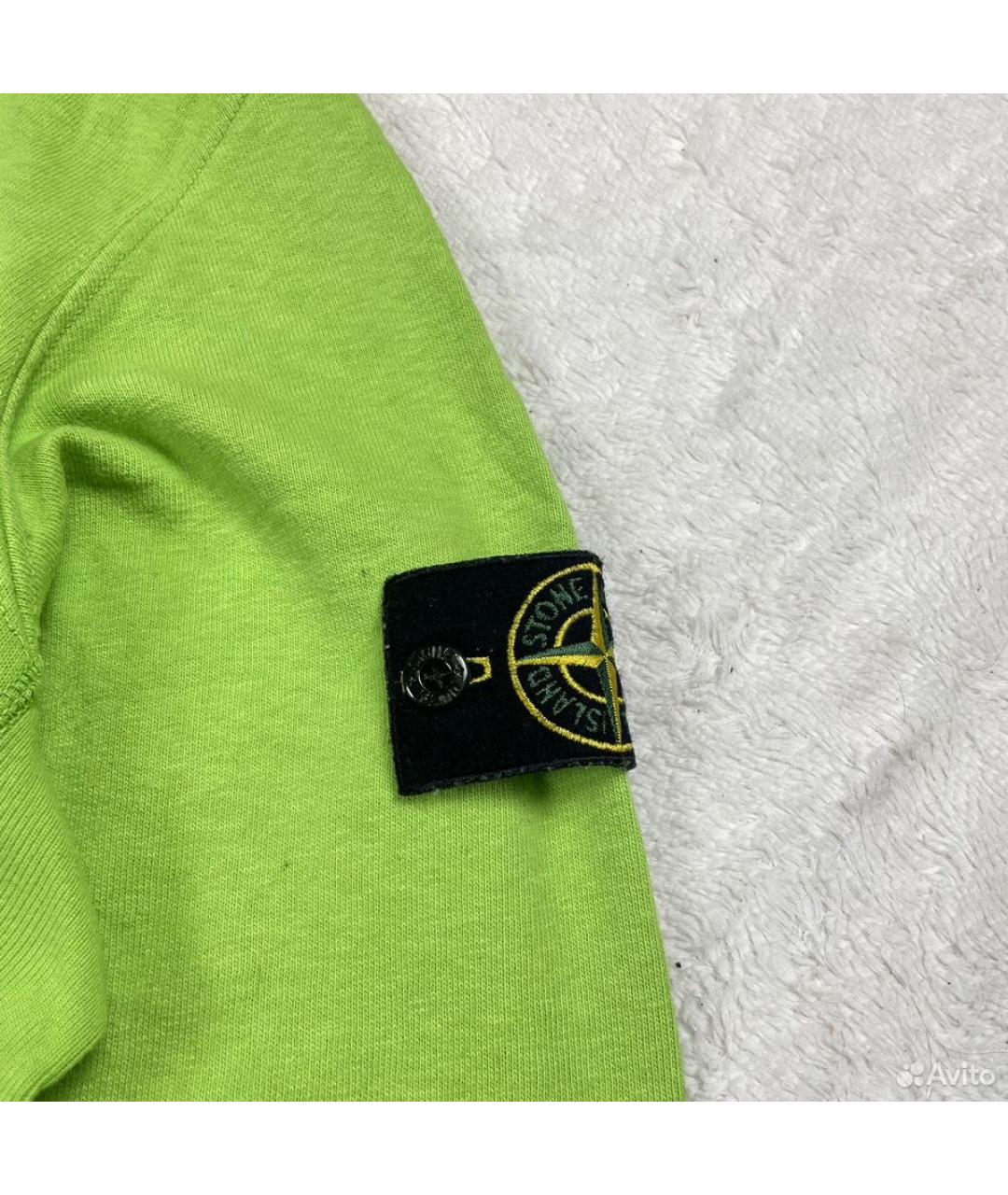 STONE ISLAND Салатовый хлопковый джемпер / свитер, фото 7