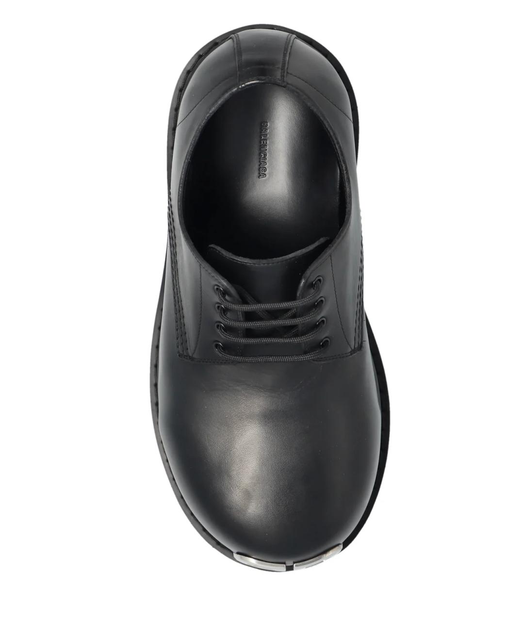 BALENCIAGA Черные кожаные туфли, фото 3