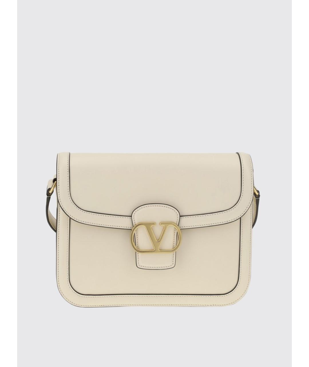 VALENTINO Бежевая кожаная сумка через плечо, фото 4