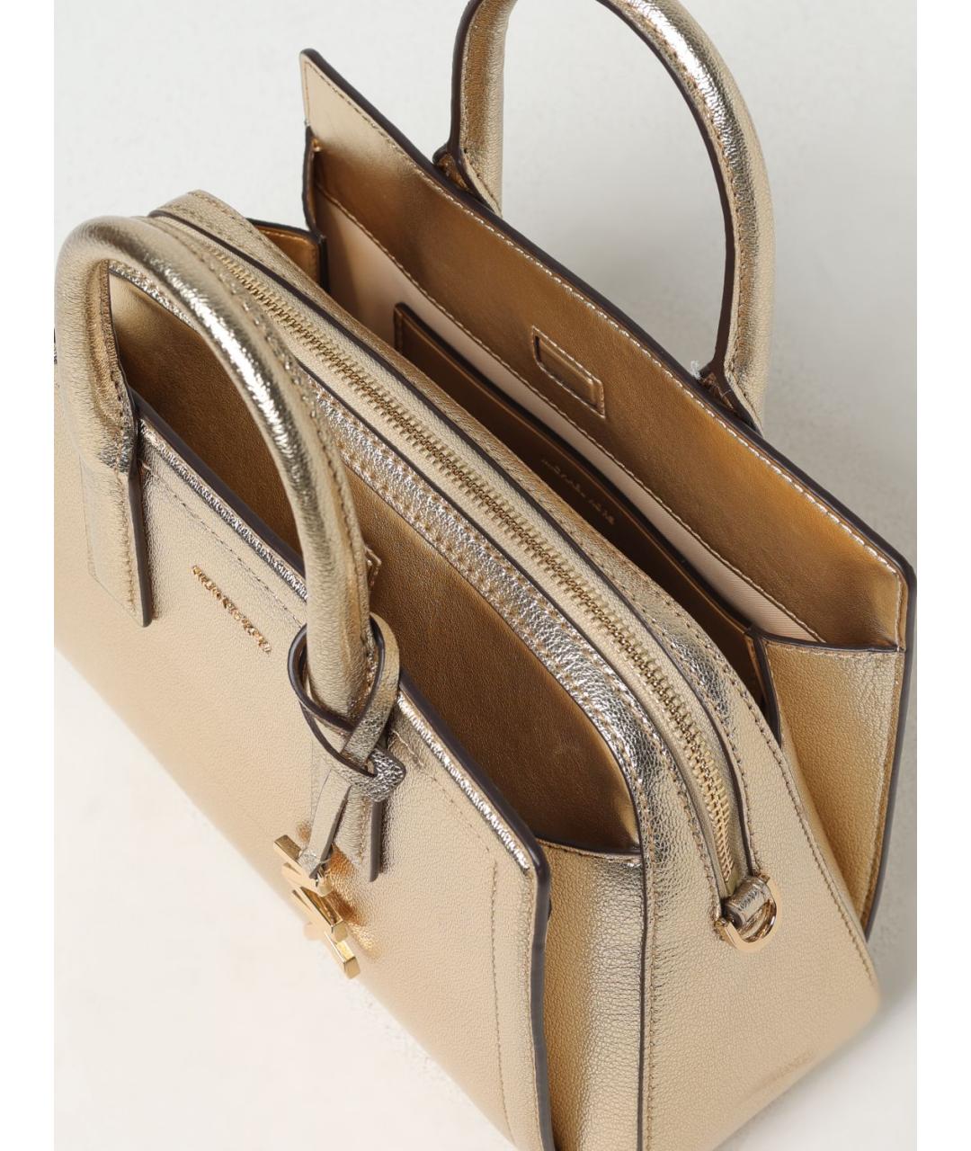 MICHAEL KORS Золотая сумка тоут, фото 3