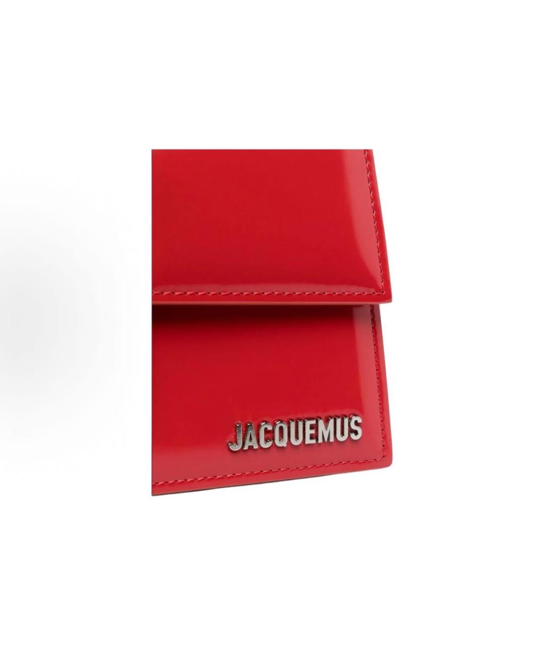 JACQUEMUS Красная сумка через плечо из лакированной кожи, фото 5