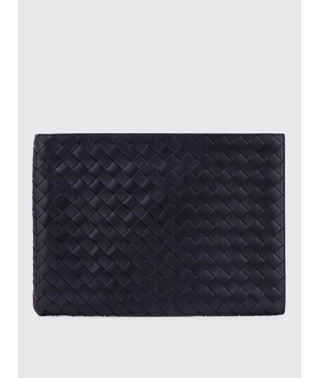 BOTTEGA VENETA Черная кожаная папка для документов, фото 5