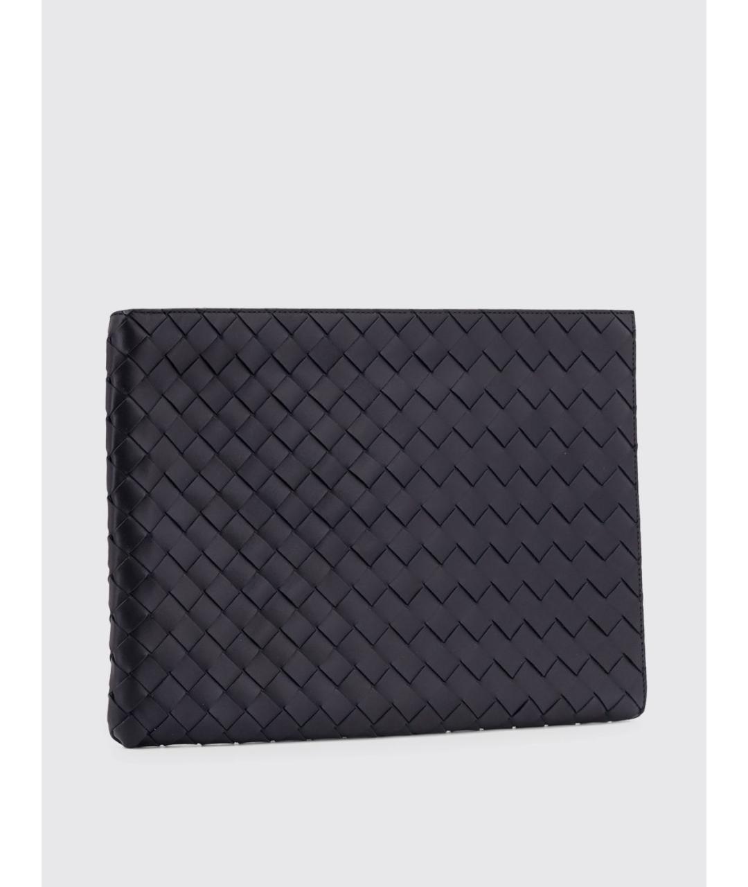 BOTTEGA VENETA Черная кожаная папка для документов, фото 2