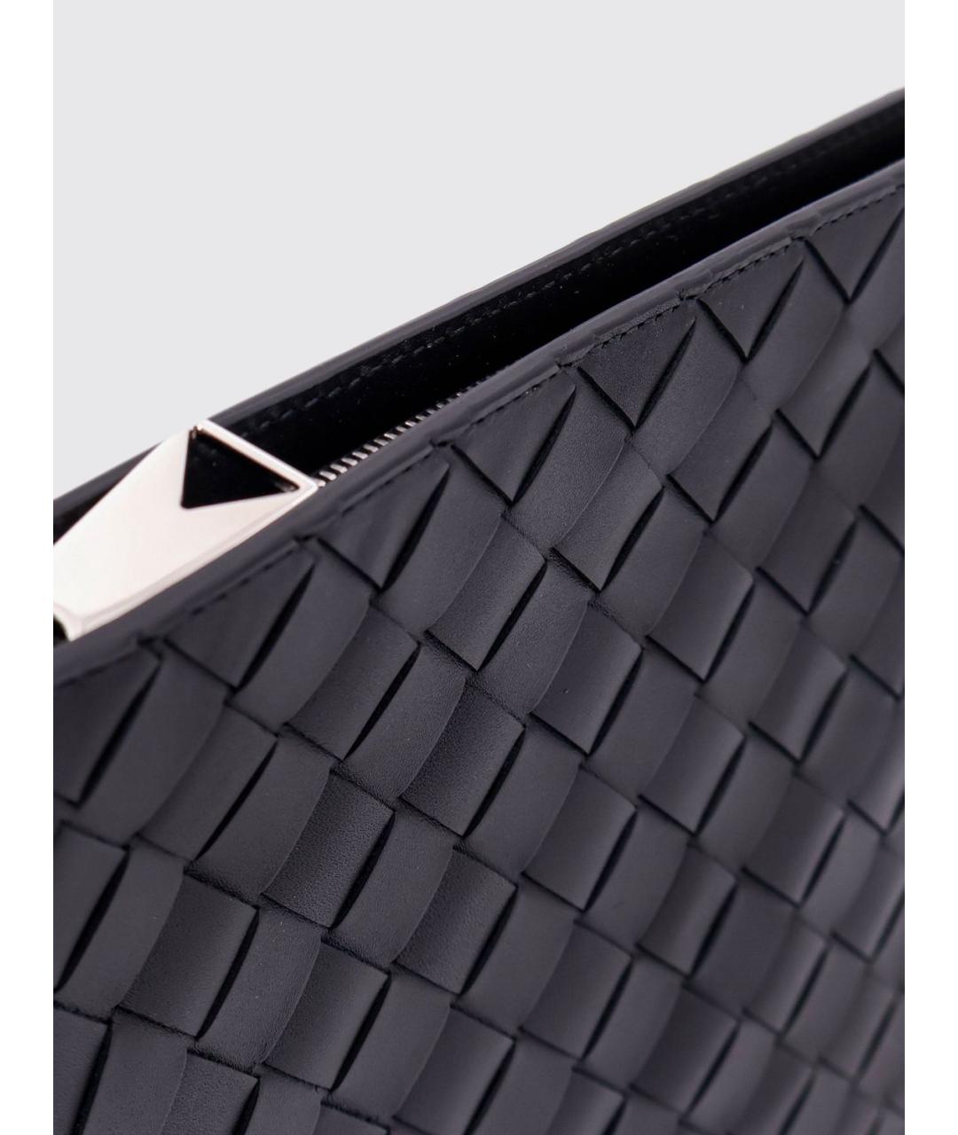 BOTTEGA VENETA Черная кожаная папка для документов, фото 4