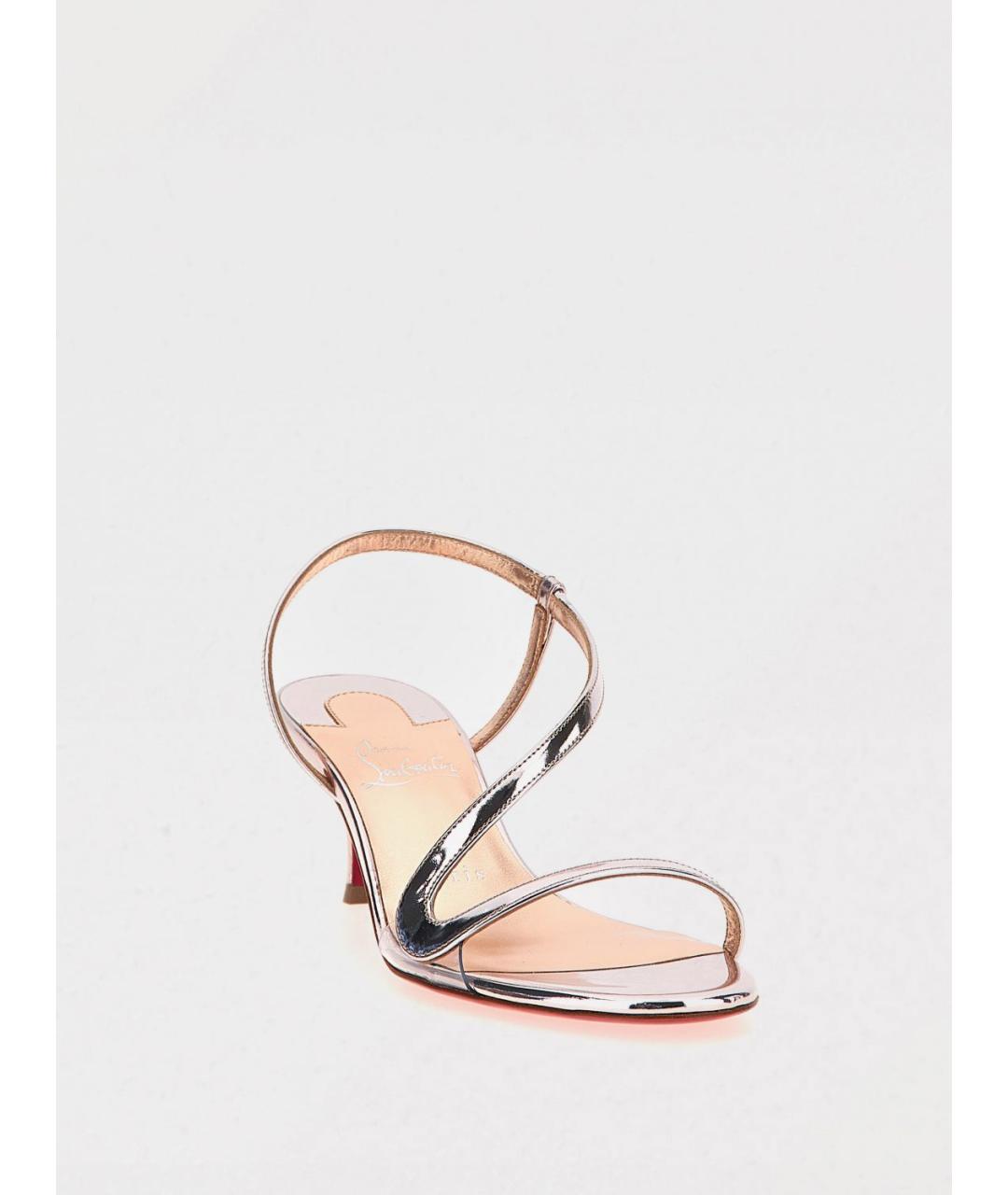 CHRISTIAN LOUBOUTIN Розовые кожаные босоножки, фото 2