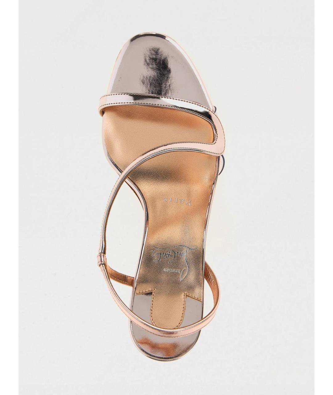 CHRISTIAN LOUBOUTIN Розовые кожаные босоножки, фото 4