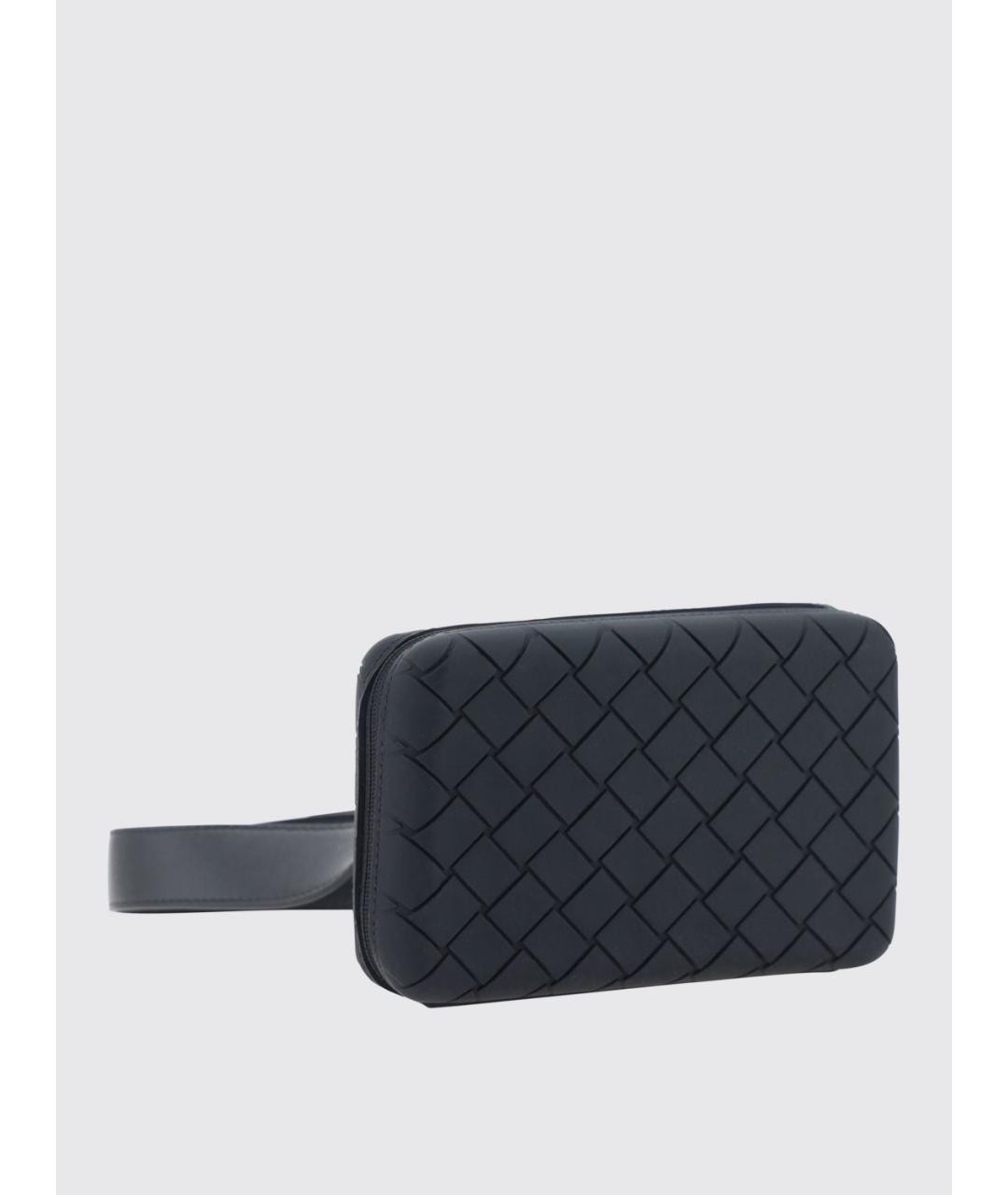 BOTTEGA VENETA Черная кожаная поясная сумка, фото 3