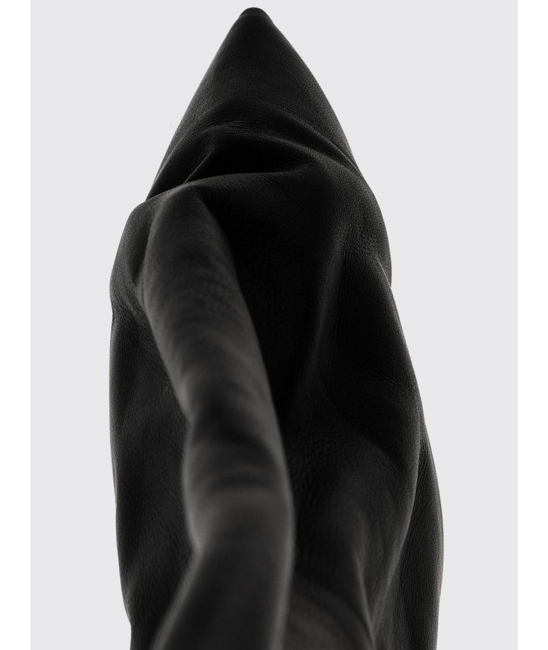 RICK OWENS Черные кожаные сапоги, фото 4
