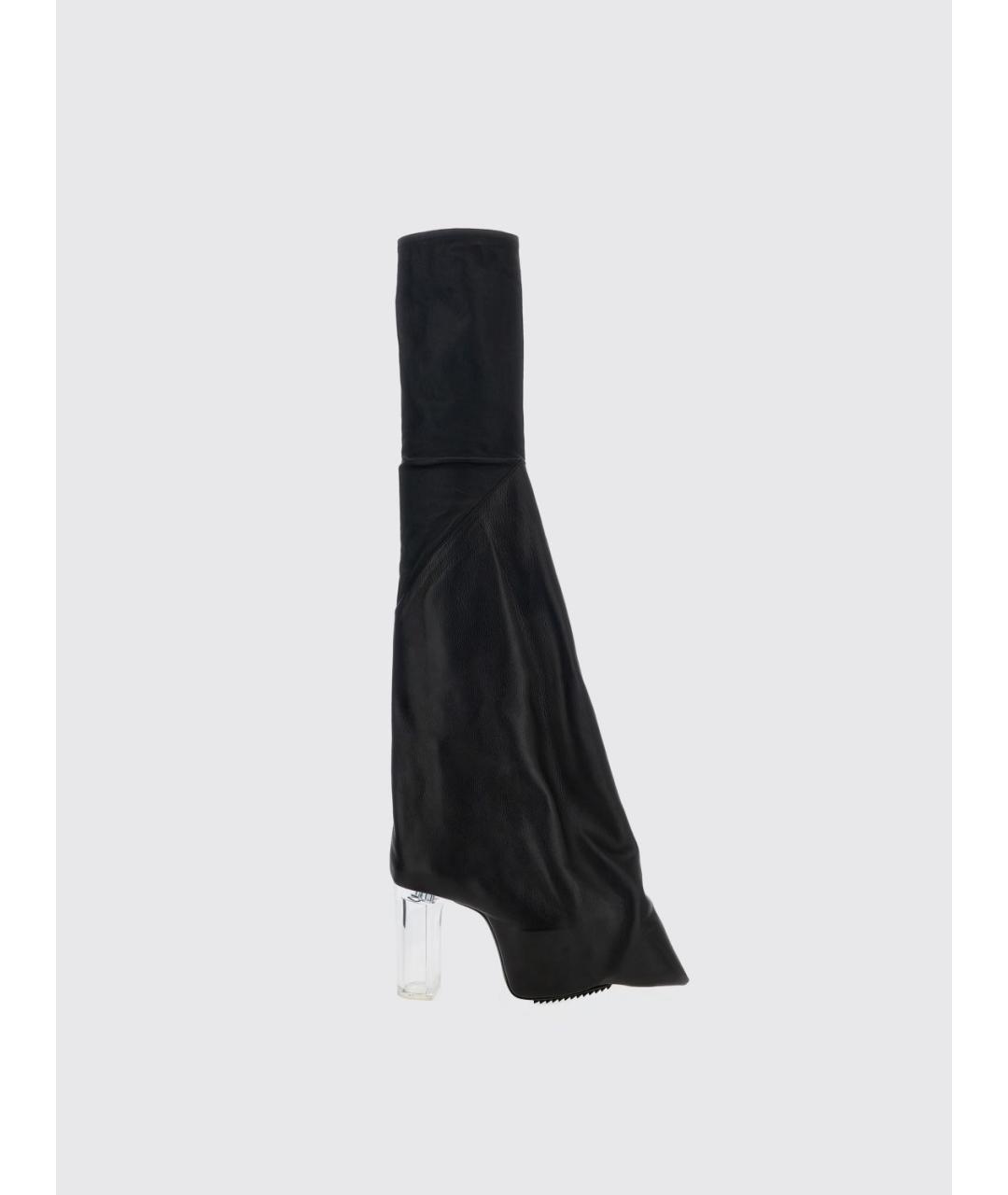 RICK OWENS Черные кожаные сапоги, фото 5