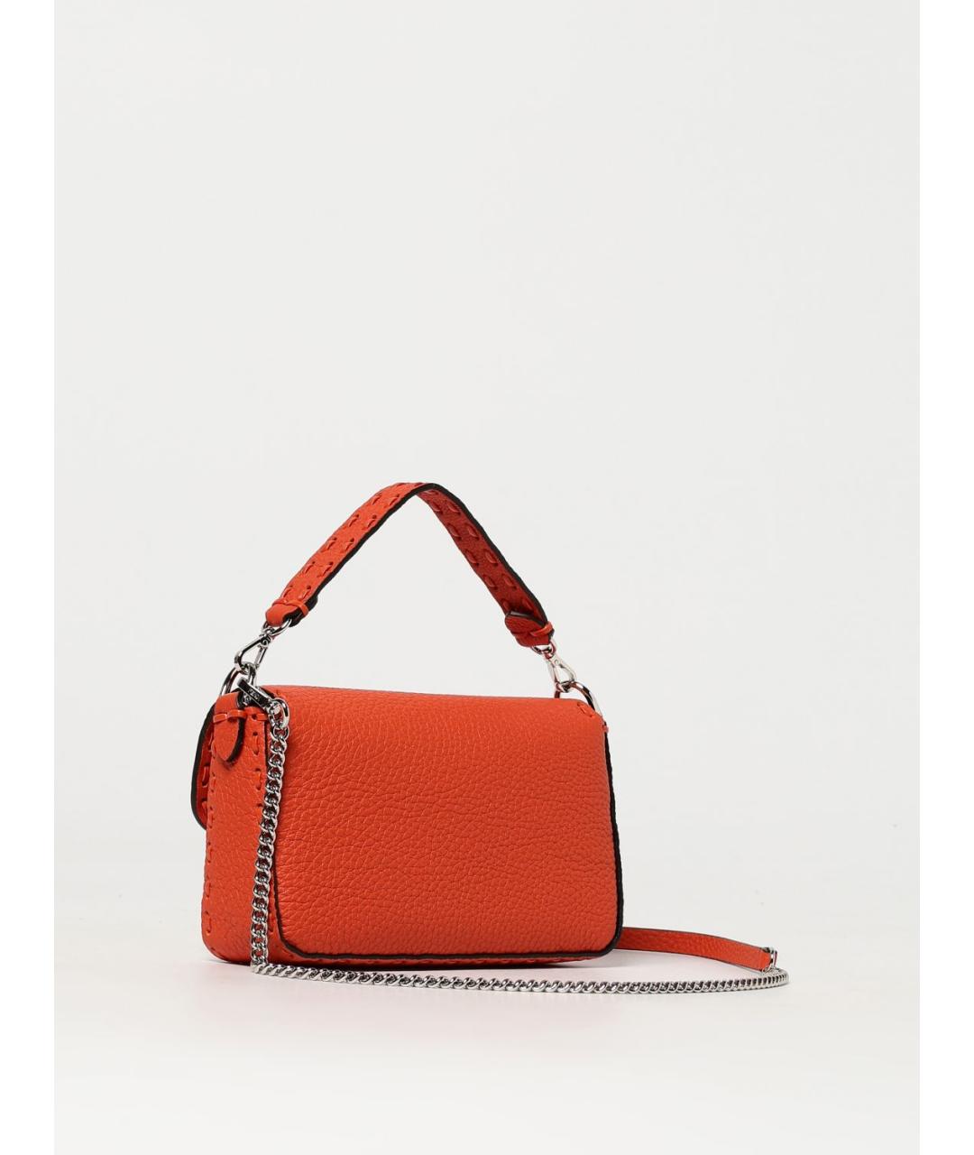 FENDI Оранжевая кожаная сумка через плечо, фото 3
