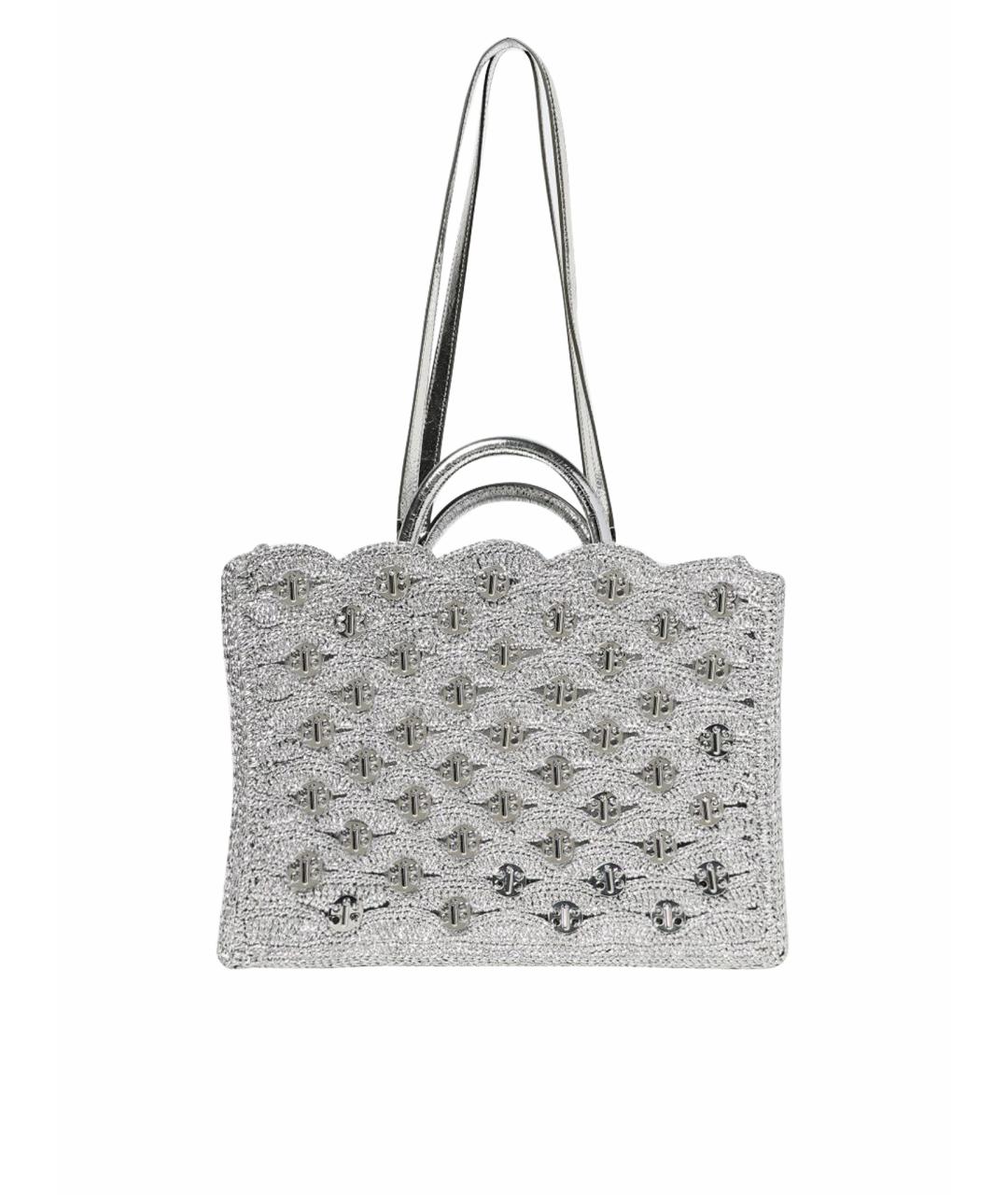 PACO RABANNE Серебряная сумка тоут, фото 1