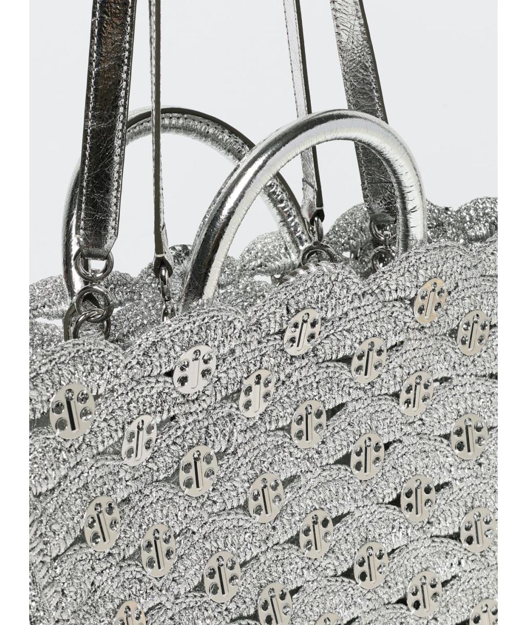 PACO RABANNE Серебряная сумка тоут, фото 4