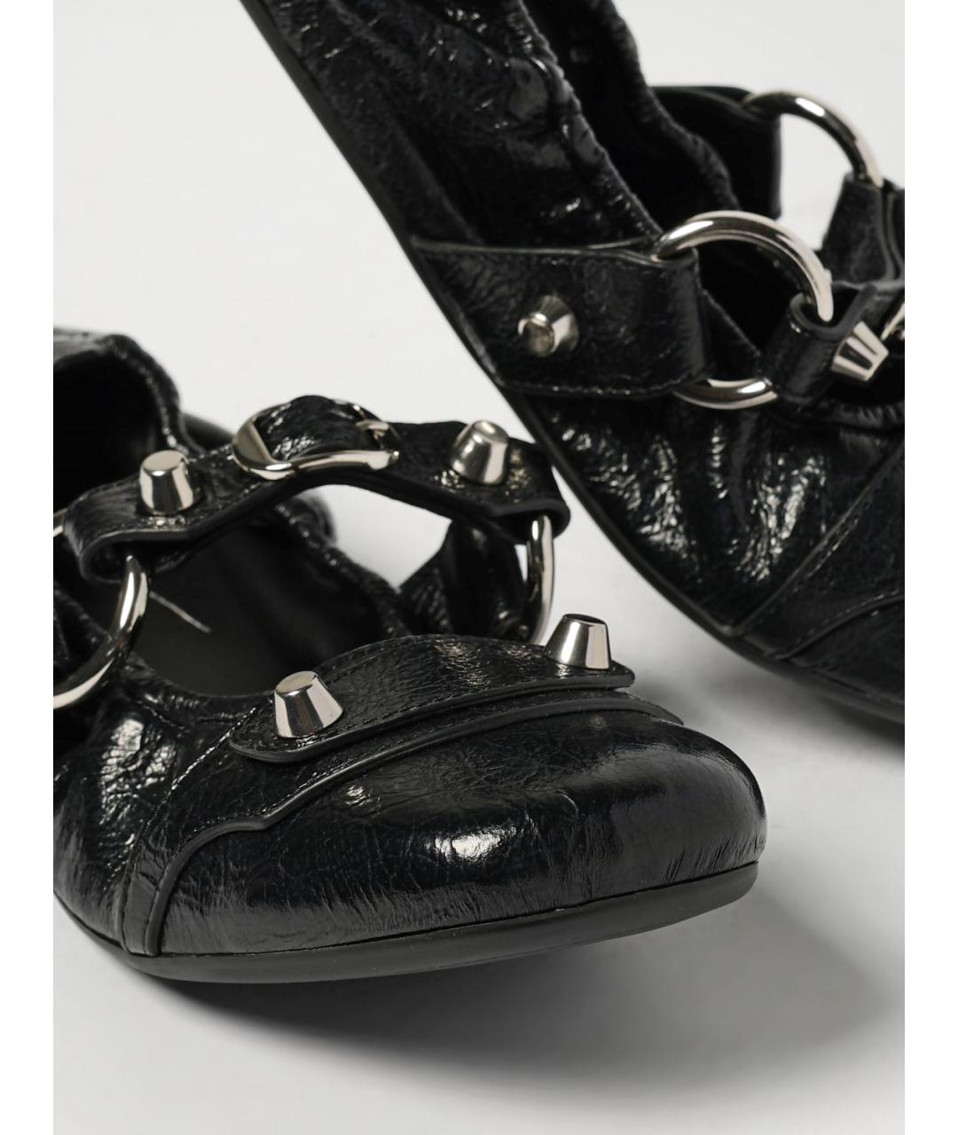 BALENCIAGA Черные балетки из лакированной кожи, фото 4