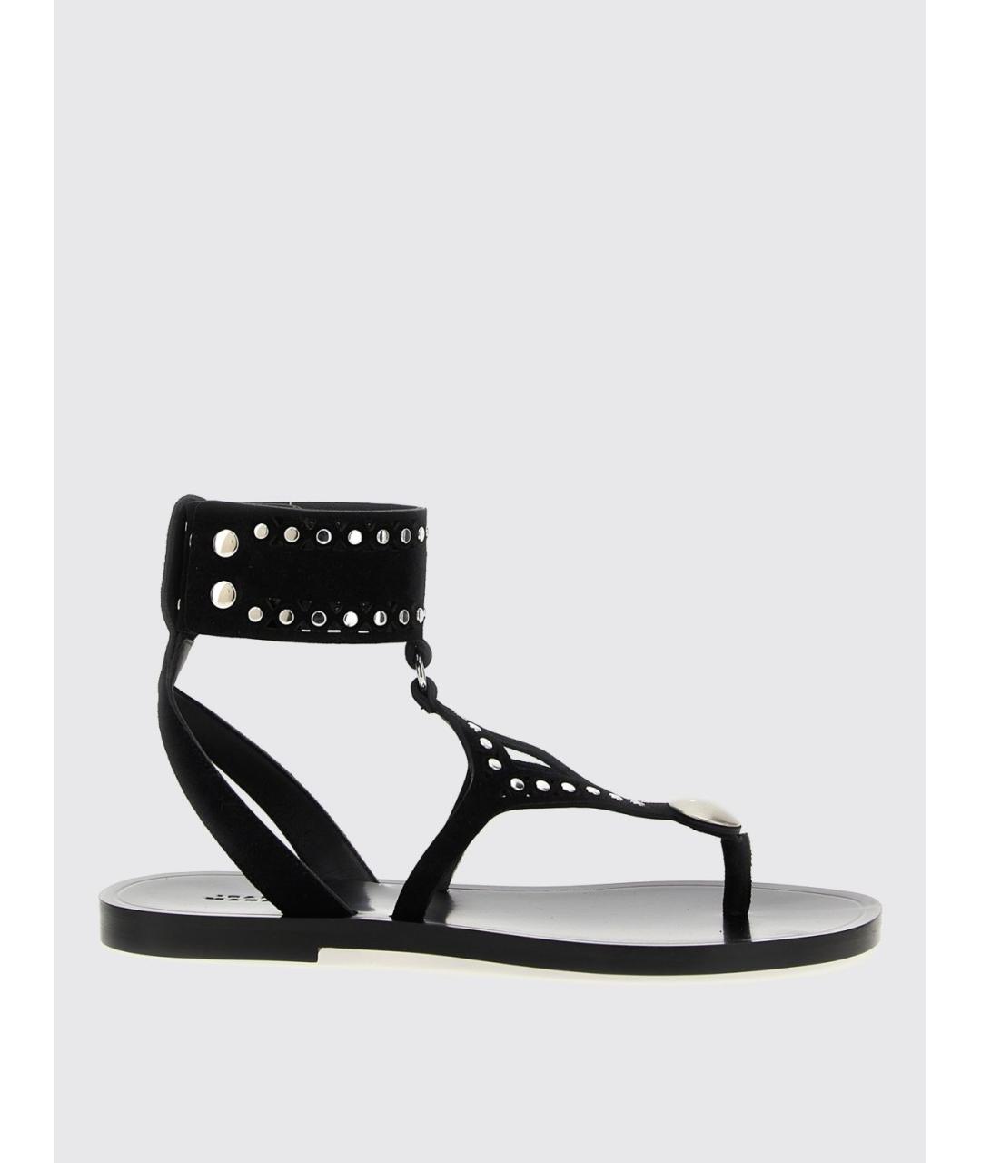 ISABEL MARANT Черные кожаные сандалии, фото 5