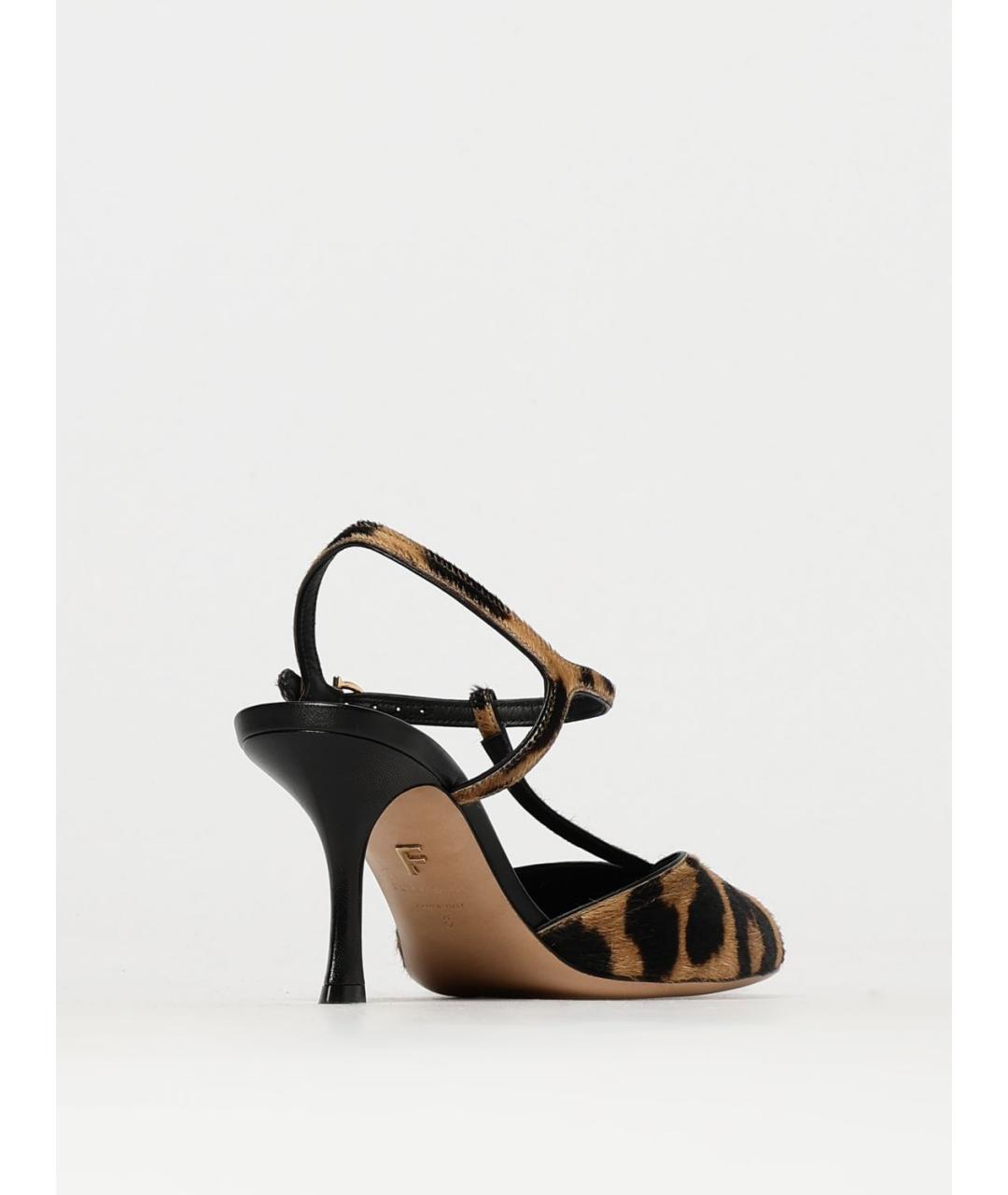 FERRAGAMO Коричневые кожаные босоножки, фото 3
