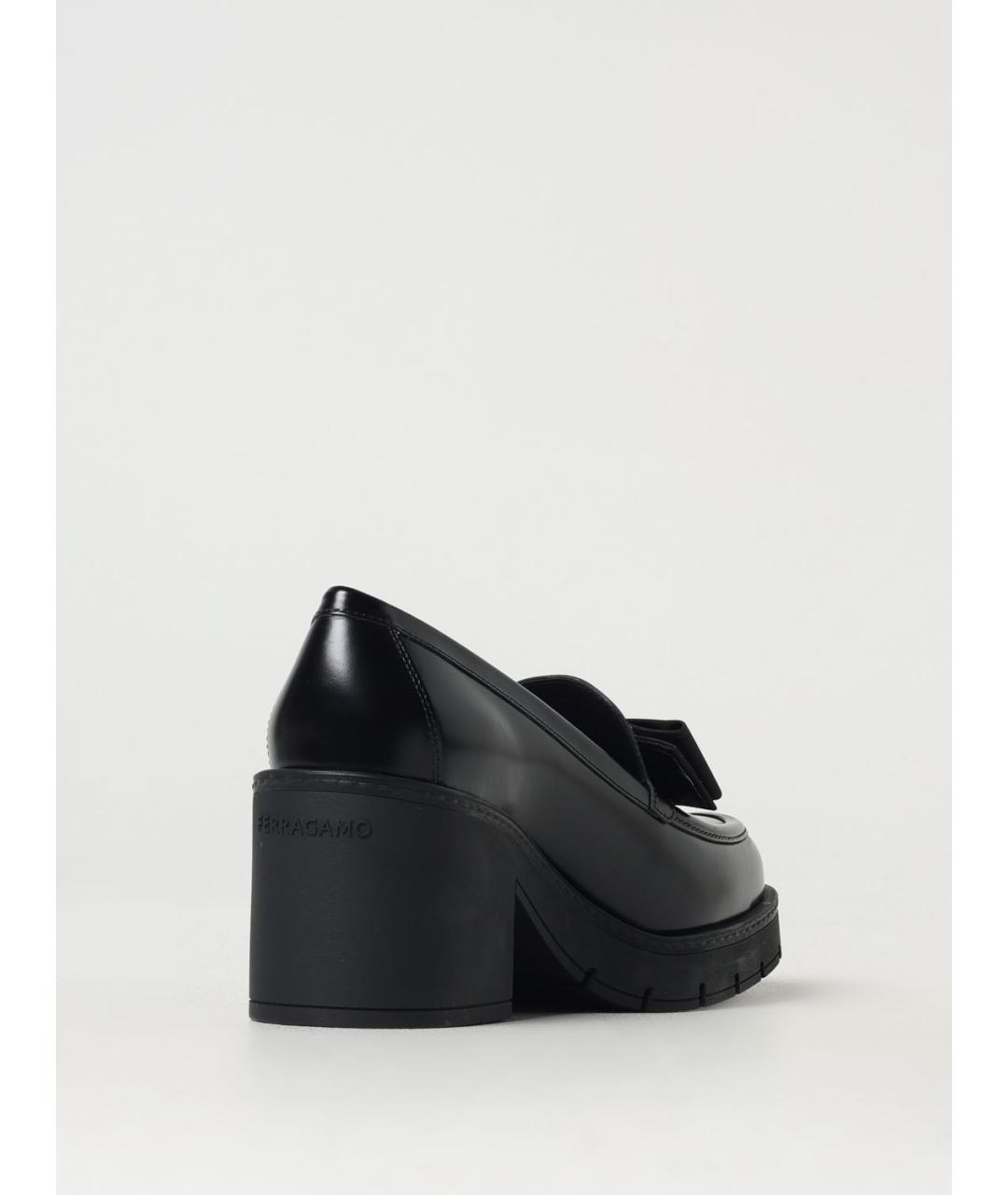 FERRAGAMO Черные кожаные туфли, фото 3
