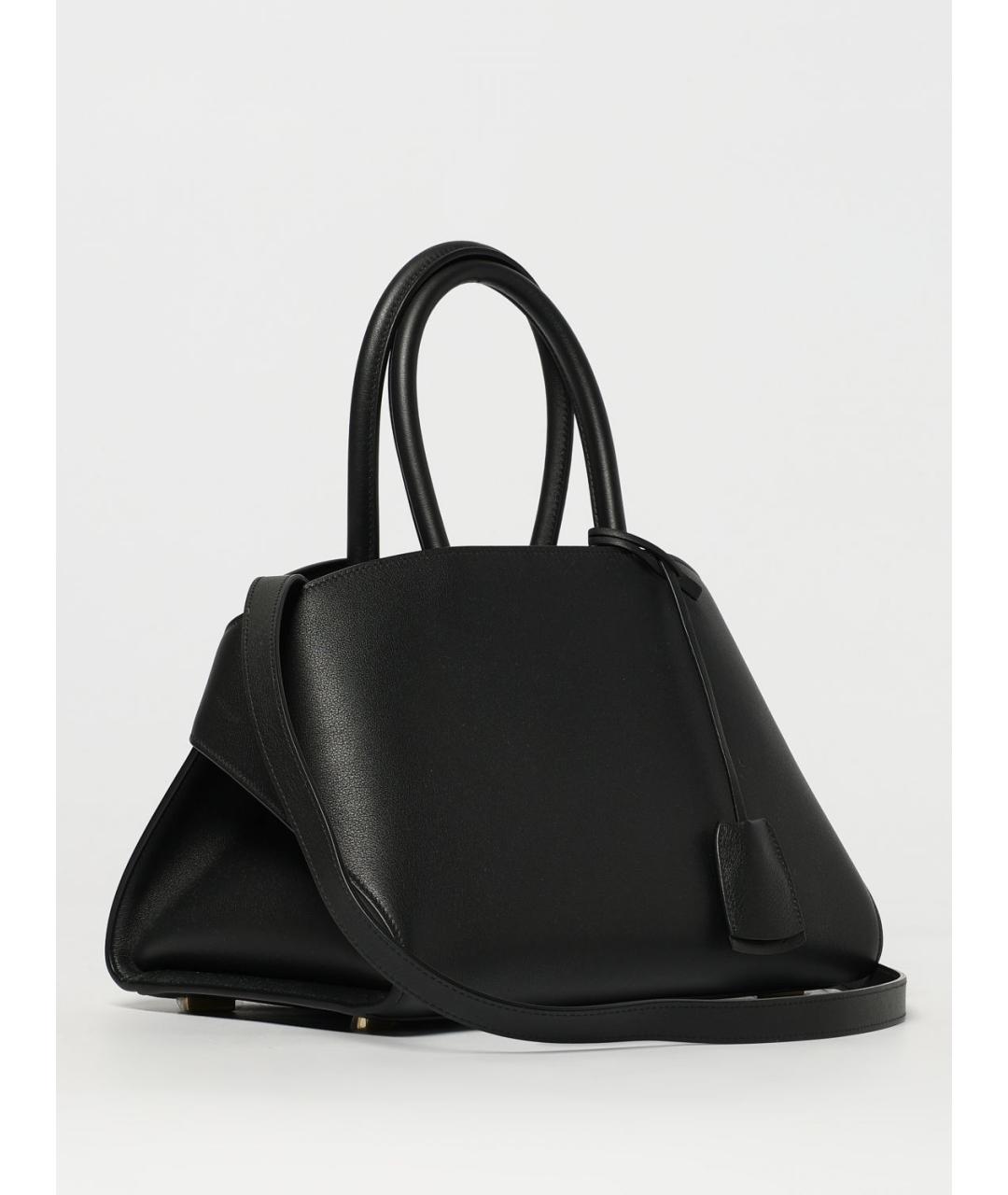 FERRAGAMO Черная кожаная сумка тоут, фото 3
