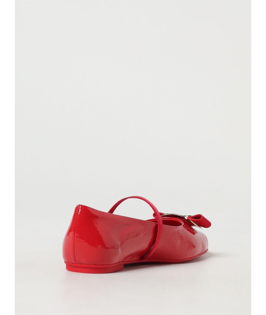 FERRAGAMO Красные балетки из лакированной кожи, фото 3