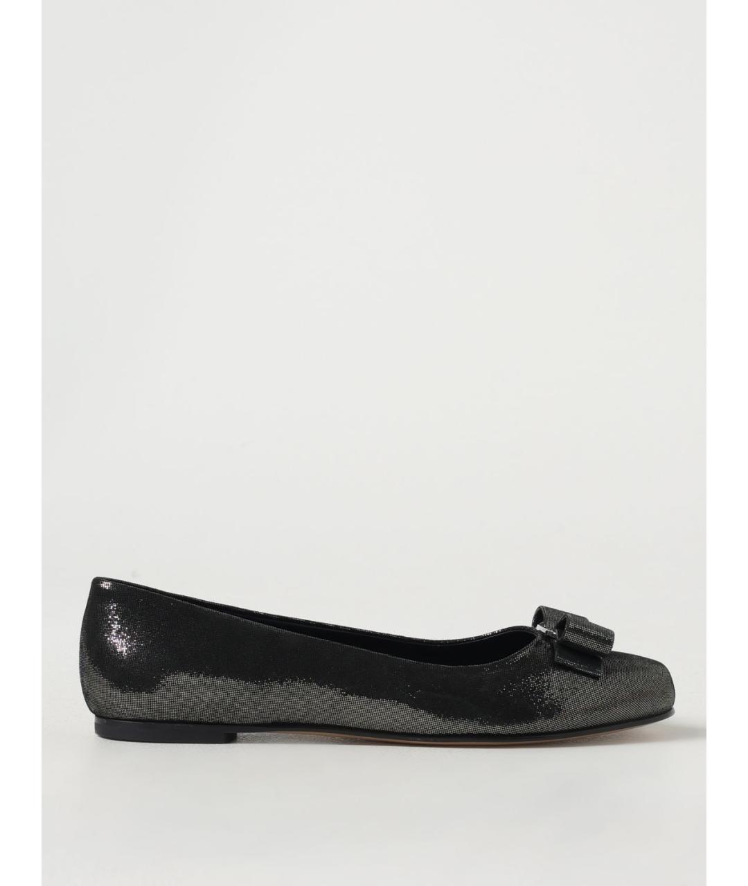 FERRAGAMO Черные балетки, фото 5