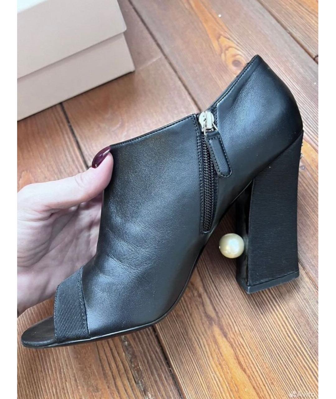 CHANEL Черные кожаные ботильоны, фото 2