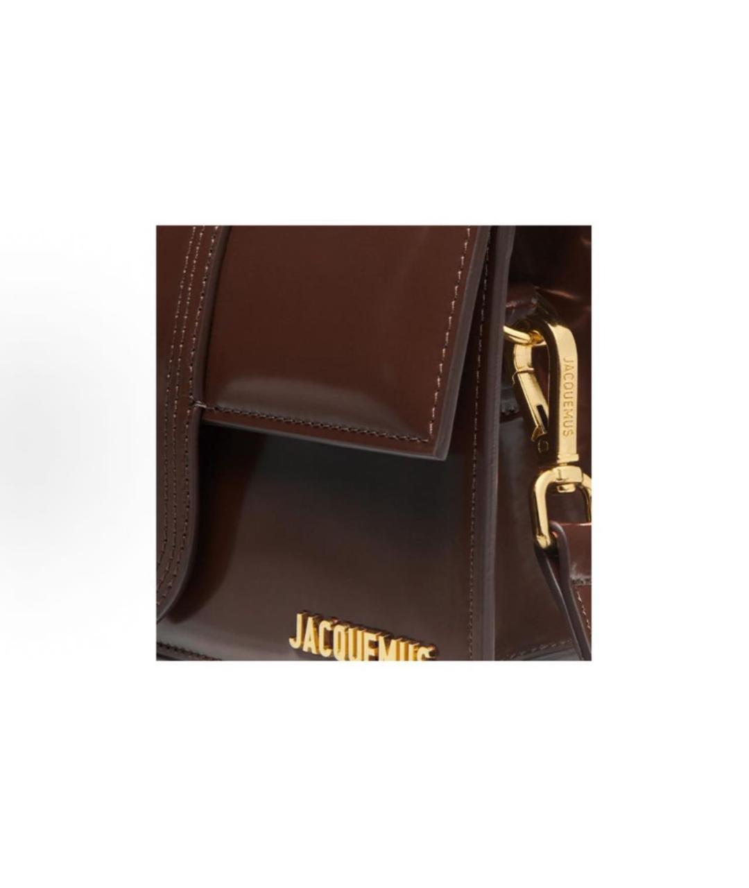 JACQUEMUS Коралловая кожаная сумка через плечо, фото 4