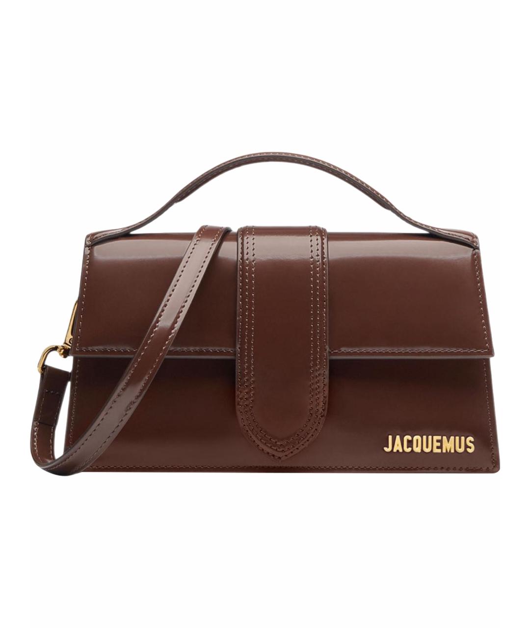 JACQUEMUS Коралловая кожаная сумка через плечо, фото 1