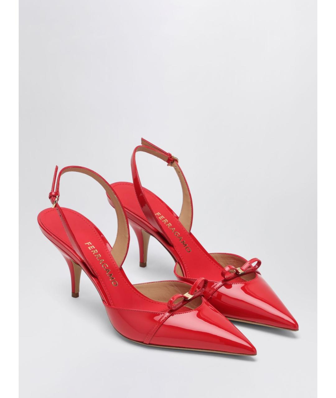 FERRAGAMO Красные туфли из лакированной кожи, фото 2