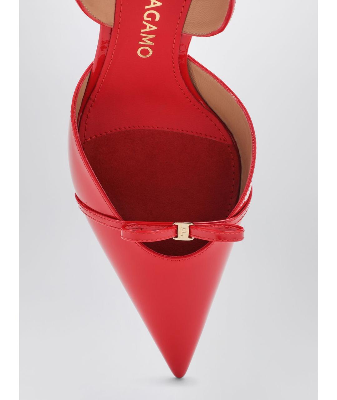 FERRAGAMO Красные туфли из лакированной кожи, фото 3
