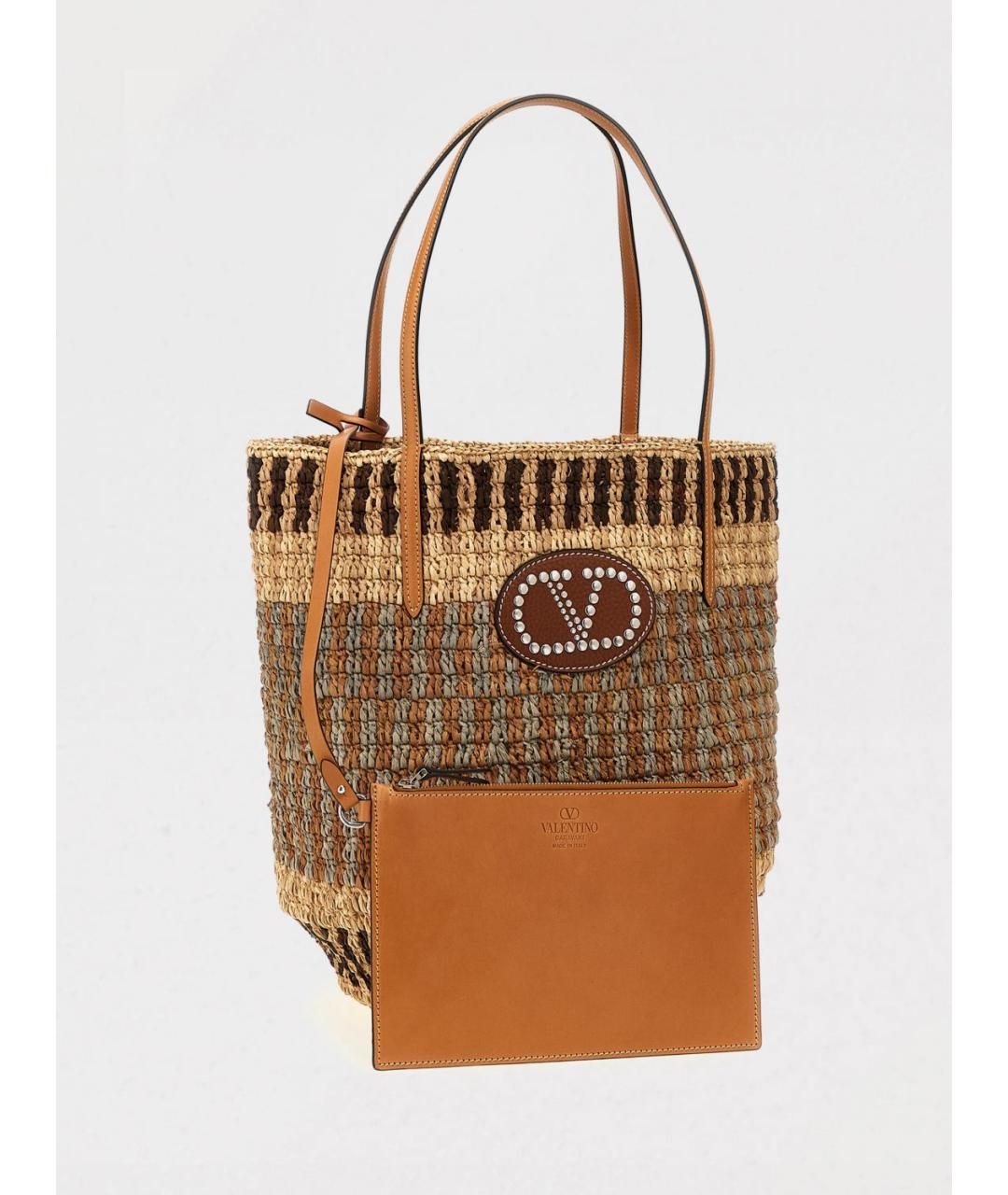 VALENTINO Коричневая сумка тоут, фото 3