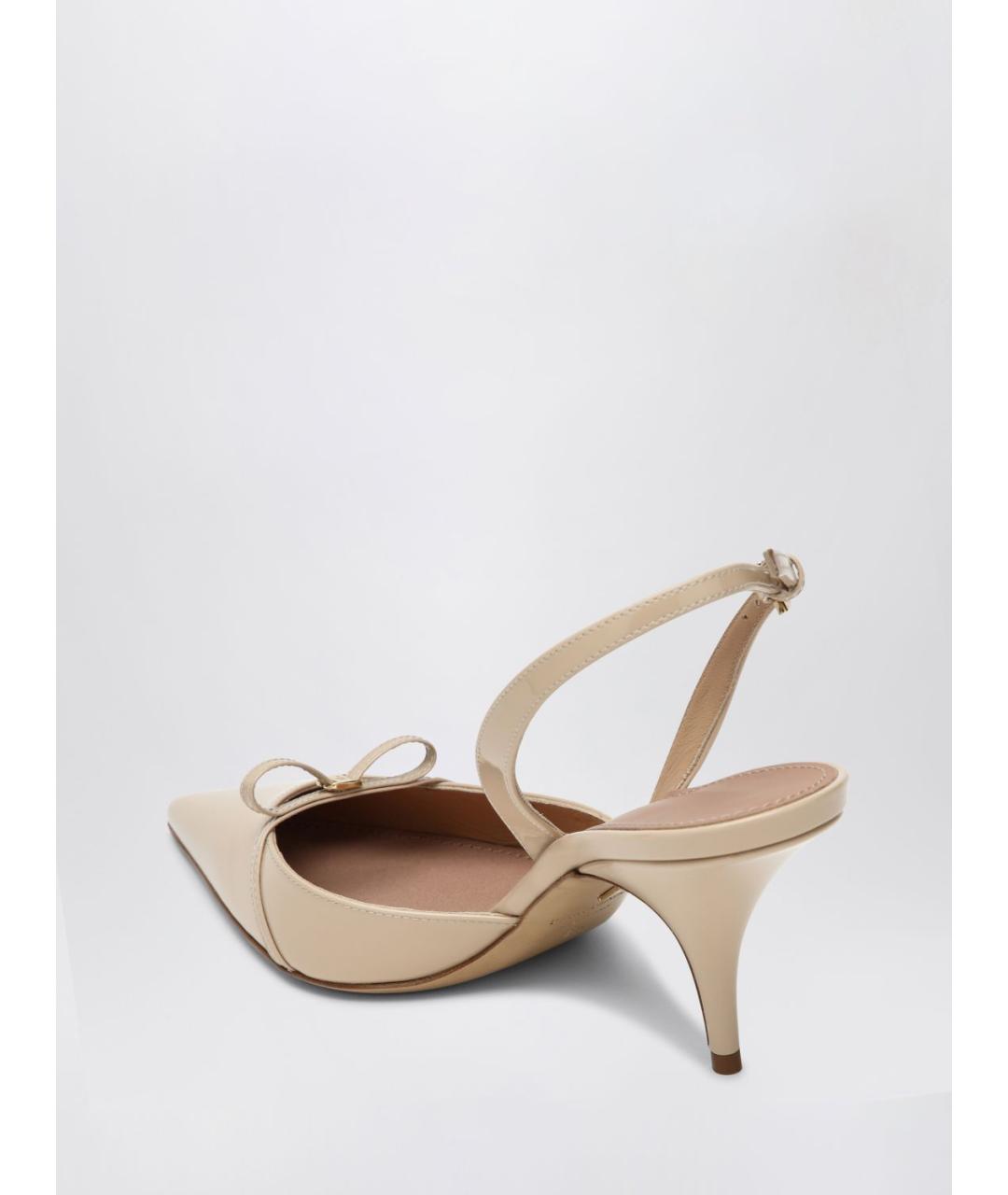 FERRAGAMO Бежевые туфли из лакированной кожи, фото 2