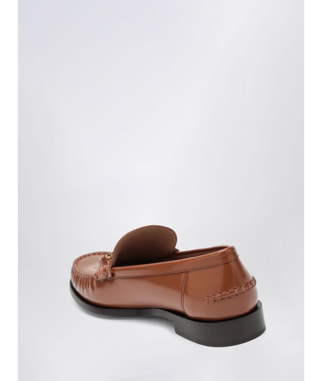 FERRAGAMO Коричневые кожаные лоферы, фото 2
