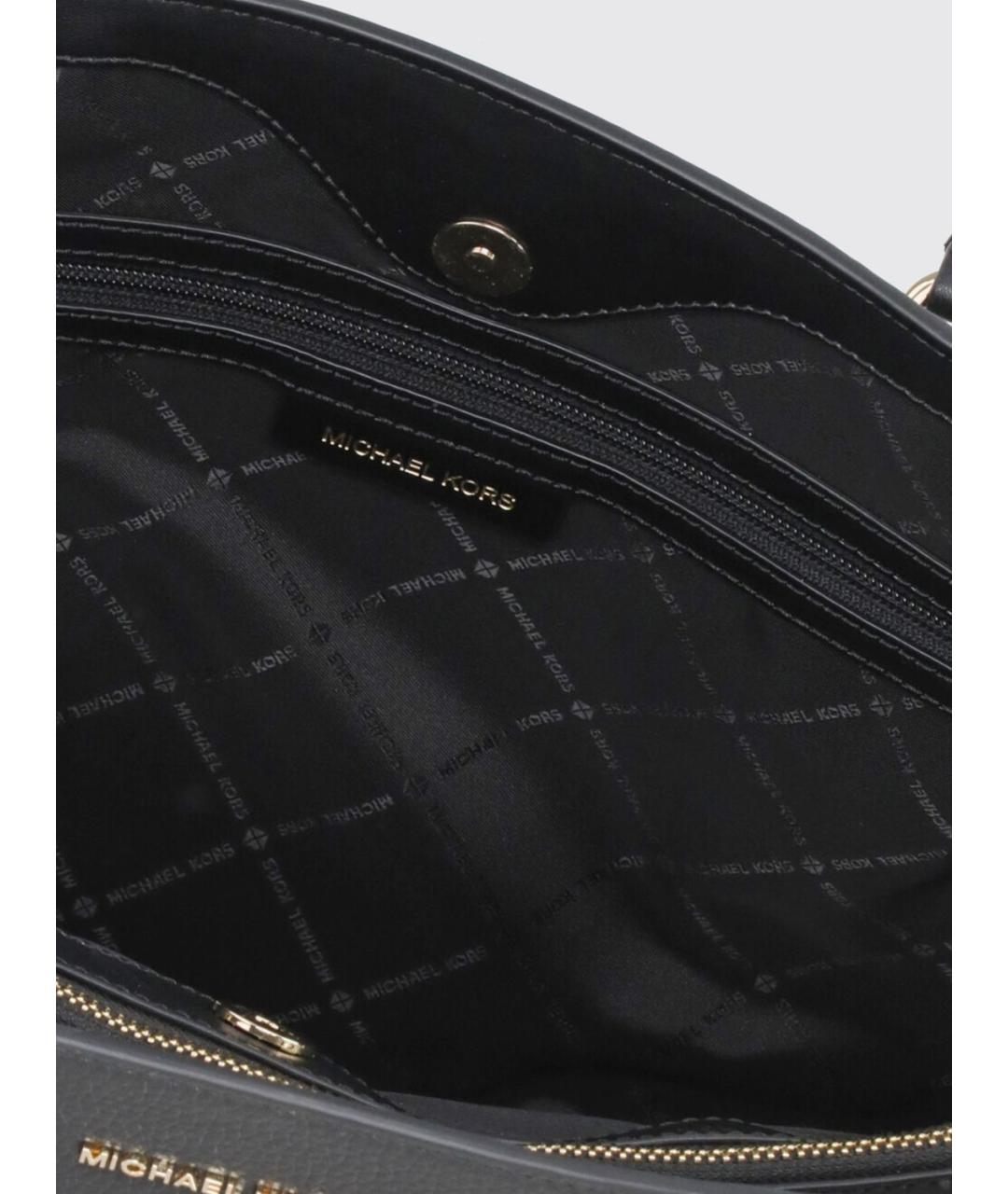 MICHAEL KORS Черная кожаная сумка тоут, фото 6