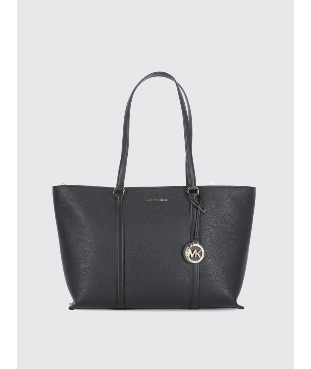 MICHAEL KORS Черная кожаная сумка тоут, фото 7