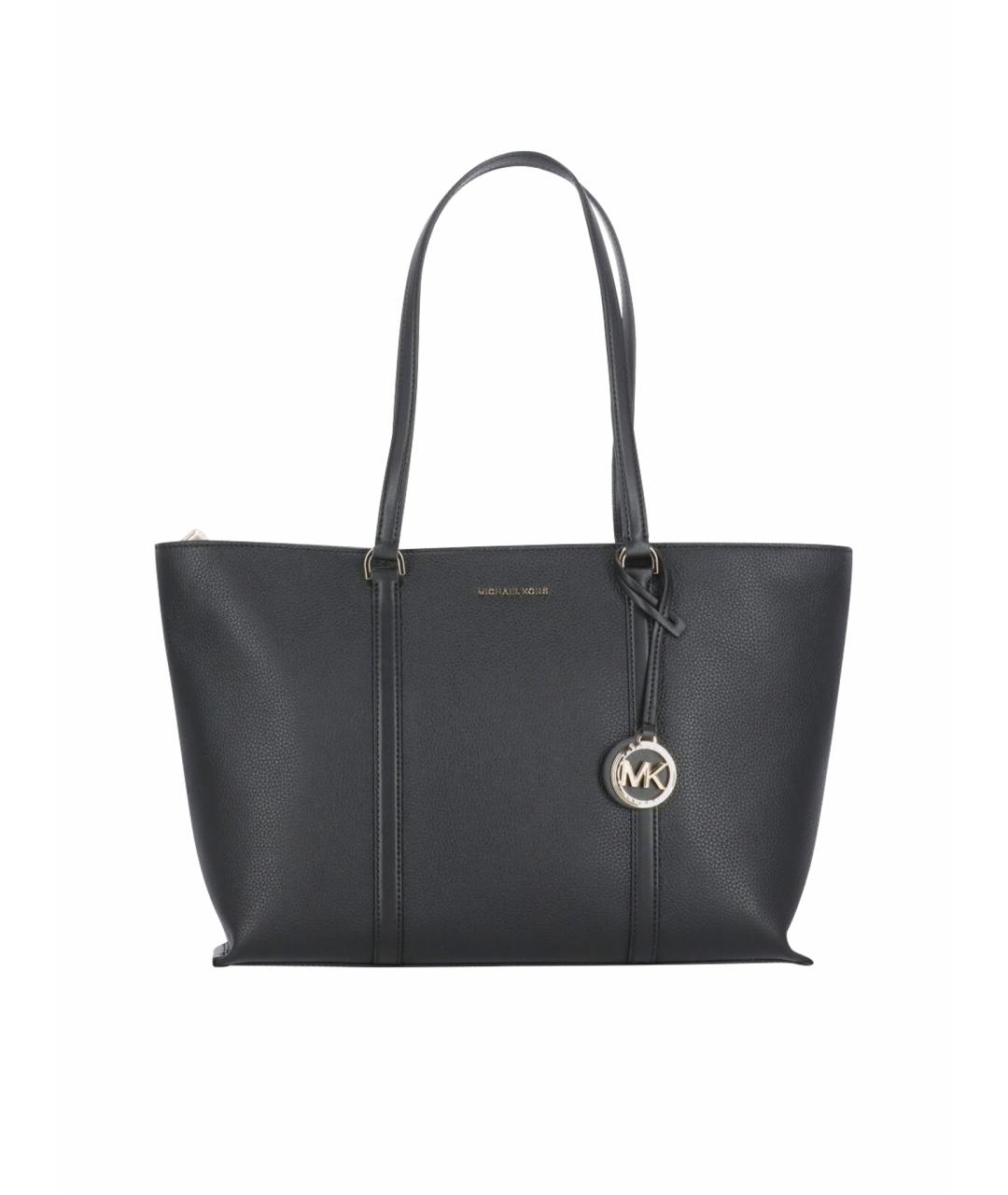 MICHAEL KORS Черная кожаная сумка тоут, фото 1