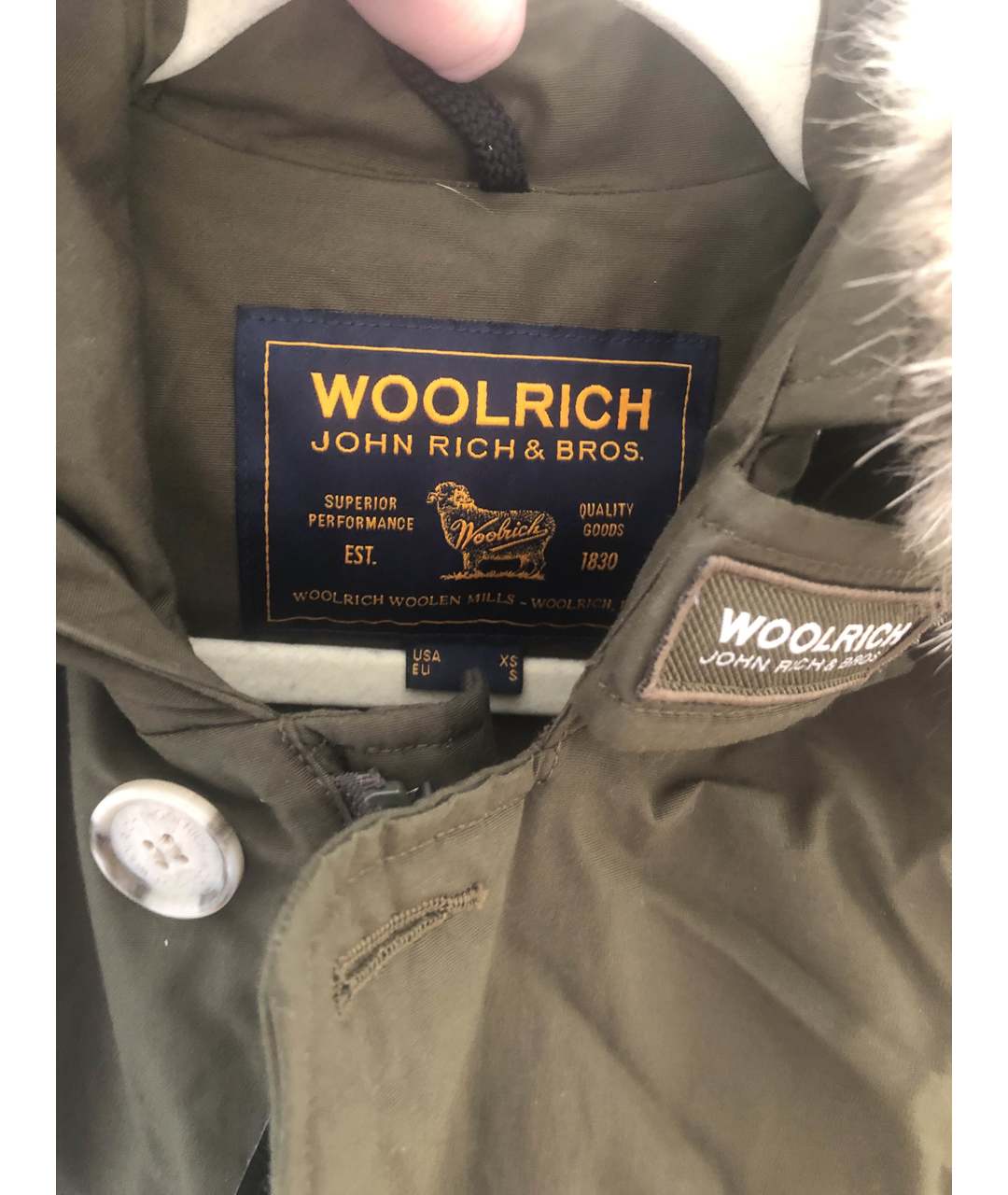 WOOLRICH Хаки куртка, фото 3