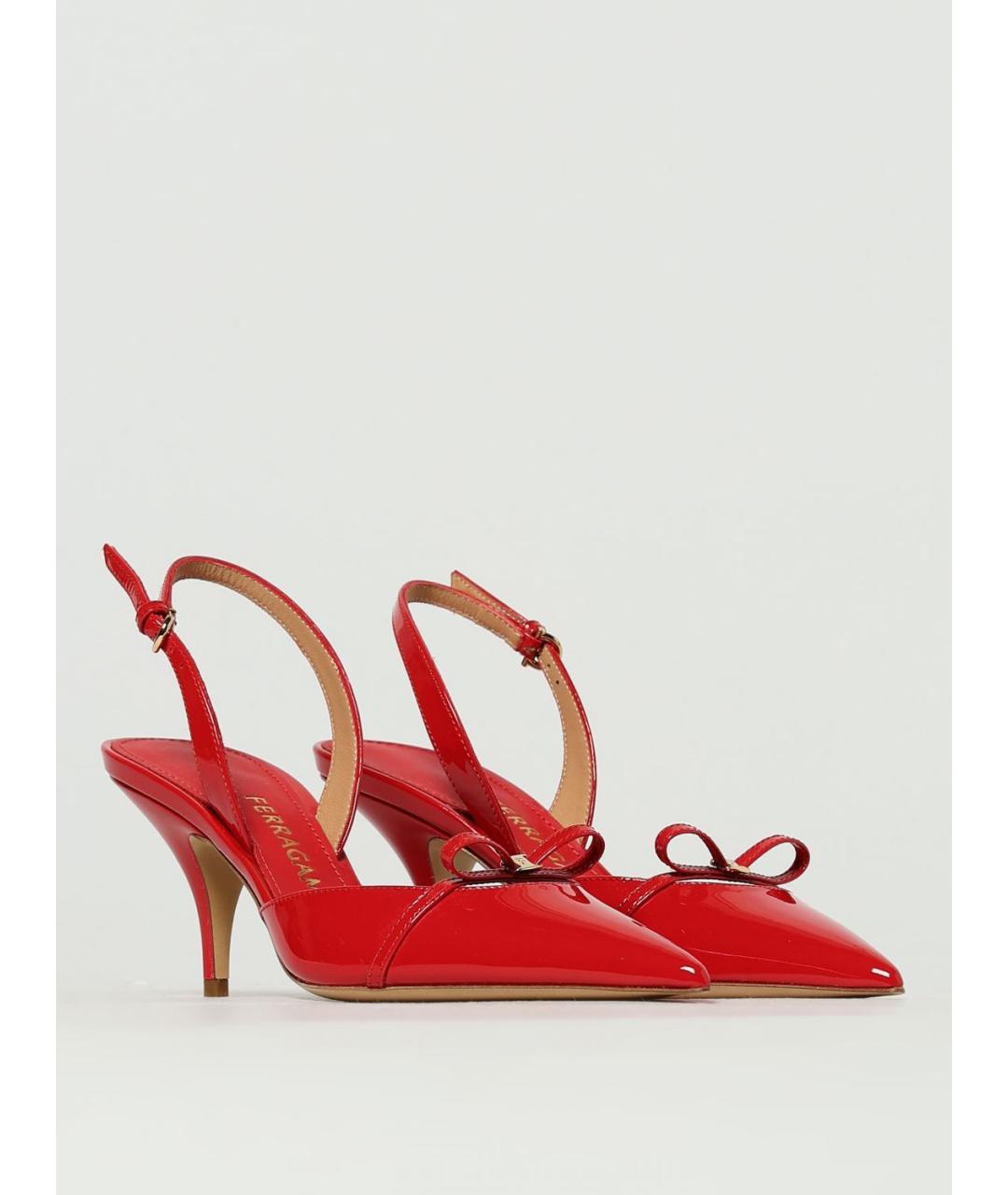 FERRAGAMO Красные туфли из лакированной кожи, фото 2