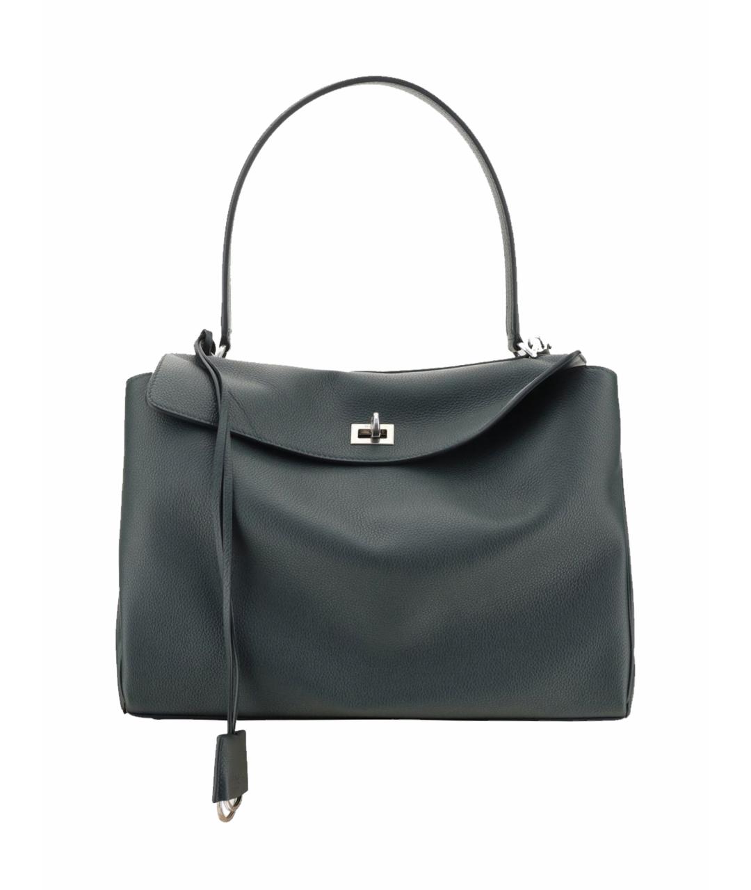 BALENCIAGA Зеленая кожаная сумка тоут, фото 1