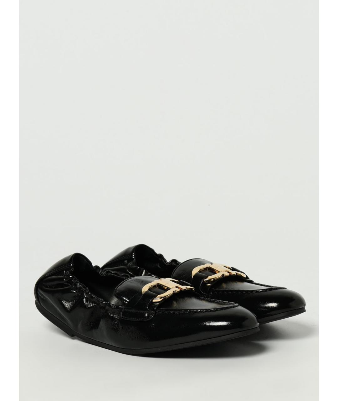 FERRAGAMO Черные балетки из лакированной кожи, фото 2
