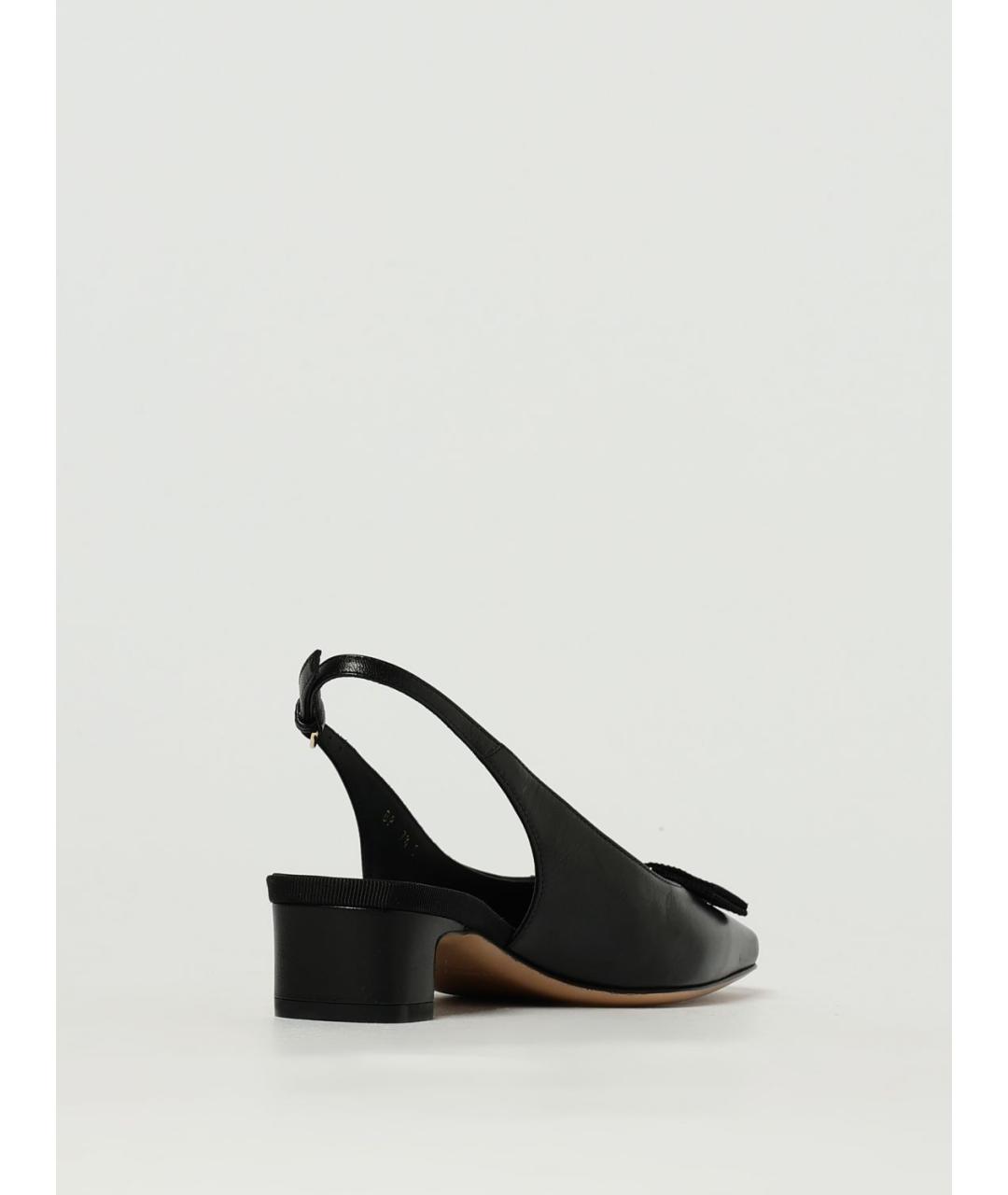 FERRAGAMO Черные кожаные туфли, фото 3