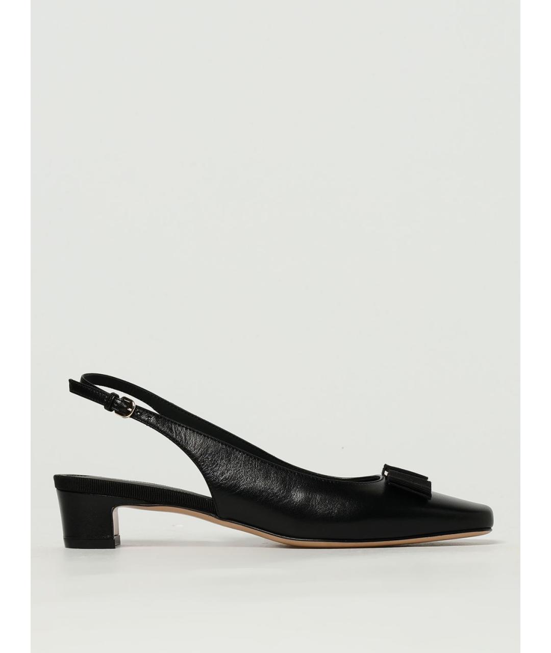 FERRAGAMO Черные кожаные туфли, фото 5
