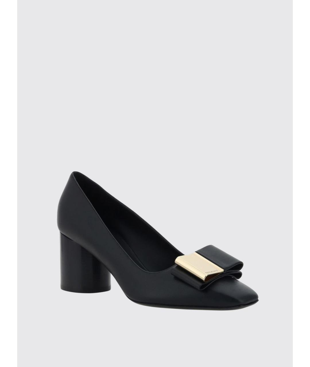 FERRAGAMO Черные кожаные туфли, фото 2