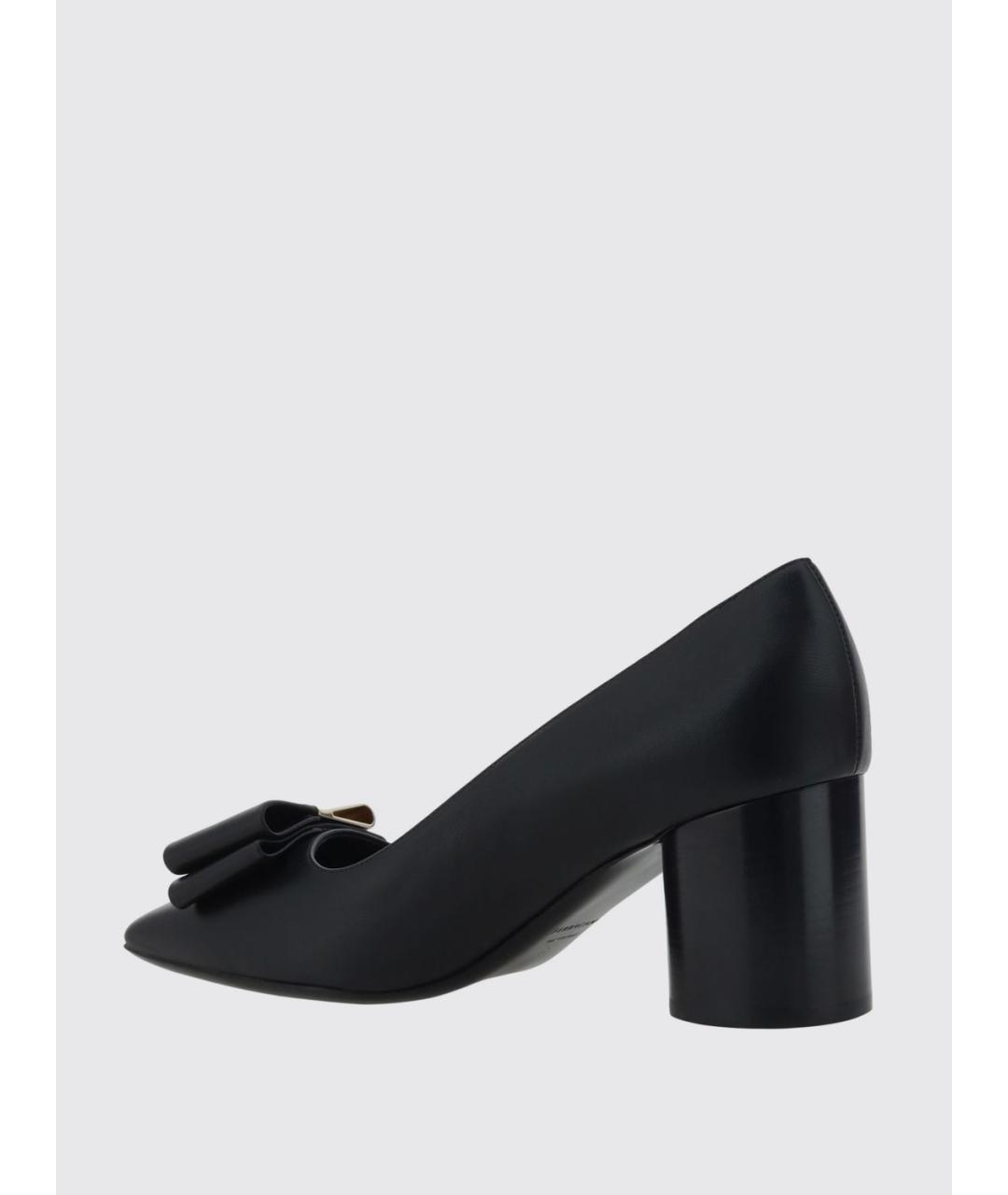 FERRAGAMO Черные кожаные туфли, фото 3
