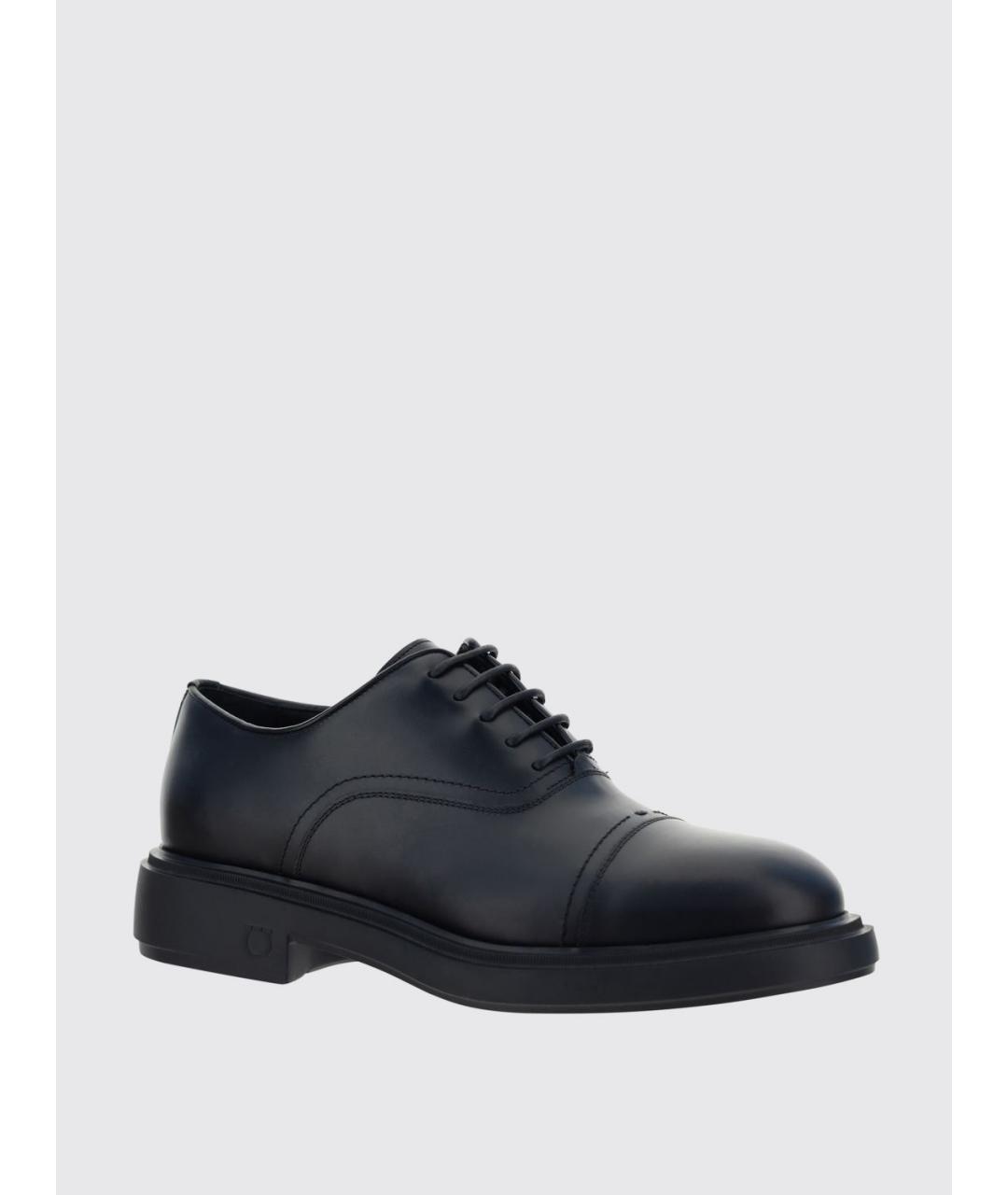 FERRAGAMO Черные кожаные туфли, фото 2
