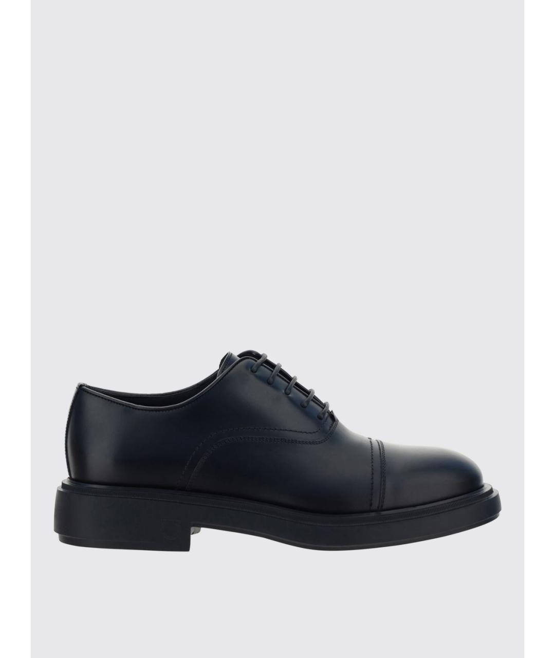 FERRAGAMO Черные кожаные туфли, фото 4