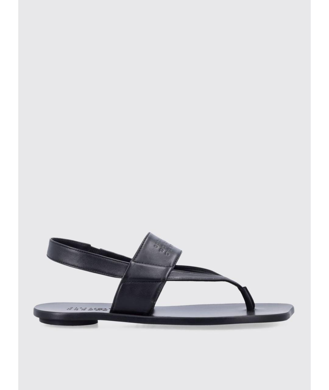 MM6 MAISON MARGIELA Черные кожаные сандалии, фото 5