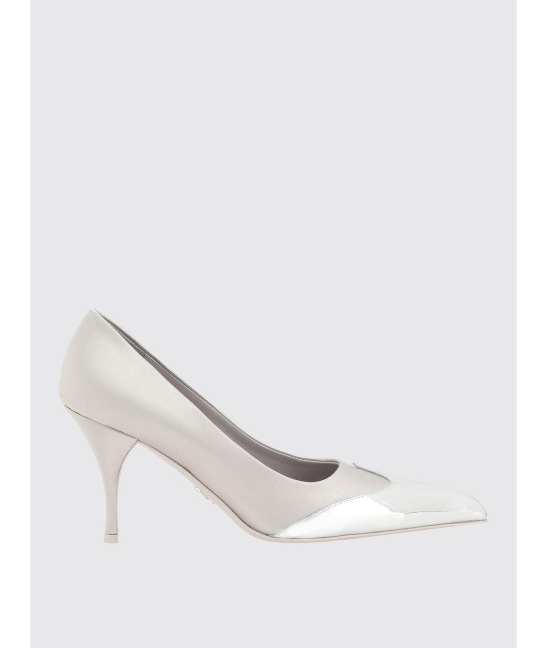 PRADA Серебряные текстильные туфли, фото 4