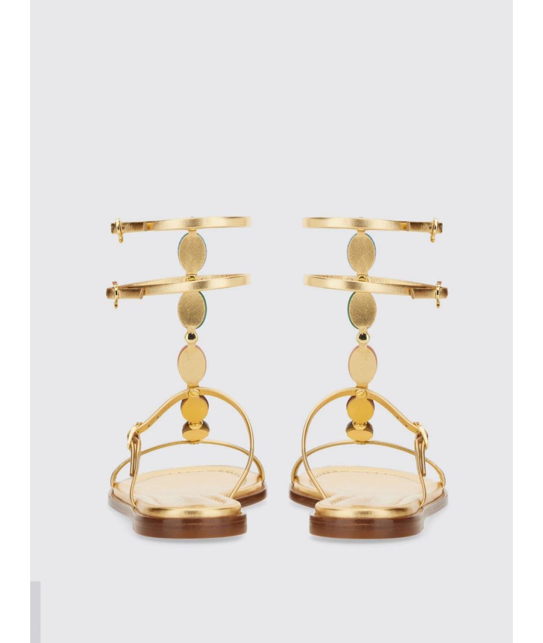 GIANVITO ROSSI Золотые босоножки, фото 3