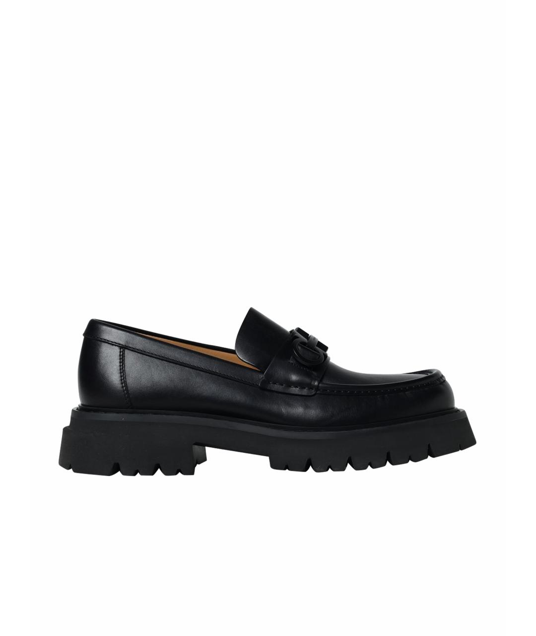 FERRAGAMO Черные лоферы, фото 1