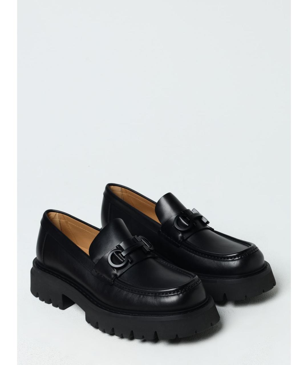 FERRAGAMO Черные лоферы, фото 2